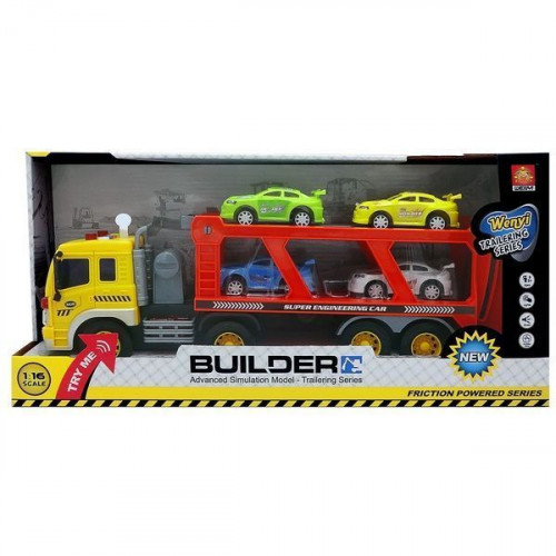 1:16 Инерционная Машина "Auto Transport Trailer Truck" (свет / звук)
