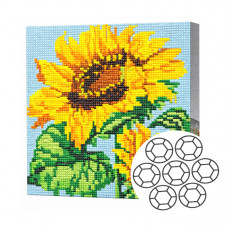 Mozaic cu diamante 20x20 cm Floarea-soarelui