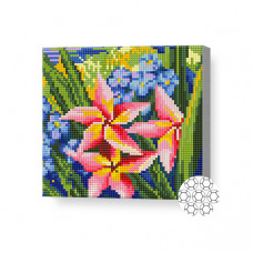 Mozaic cu diamante 20x20 cm Flori exotice