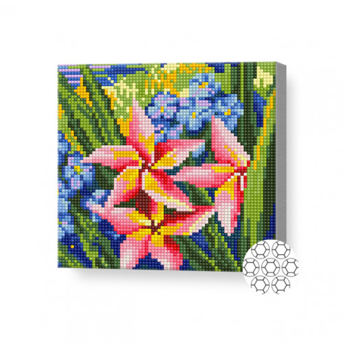 Mozaic cu diamante 20x20 cm Flori exotice