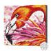 Flamingo arămiu, 20x20 cm, mozaic cu diamante