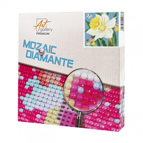 Mozaic cu diamante 20x20 cm Narcis și fluturi