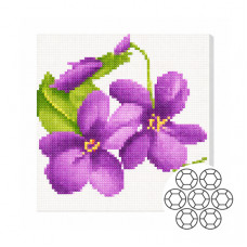 Минималистичный букетик 20x20 см Алмазная мозаика