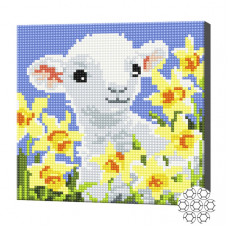 Mozaic cu diamante 20x20 cm Mielus printre narcise