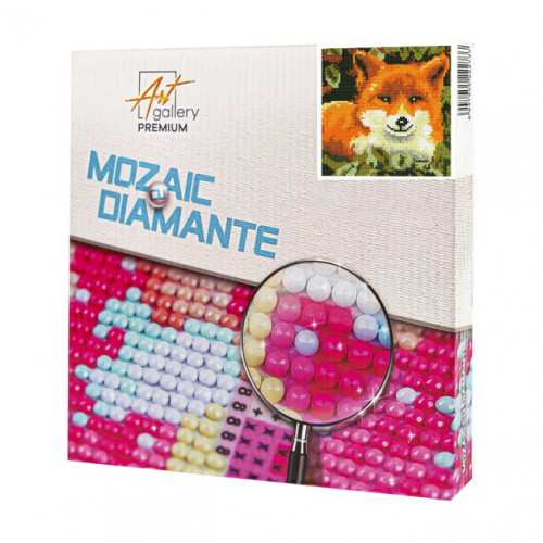 Vulpea roșcată, 20х20 cm, mozaic cu diamante Vulpea roșcată, 20х20 cm, mozaic cu diamante