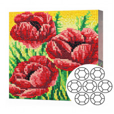 Mozaic cu diamante 20x20 cm Maci aprinsi
