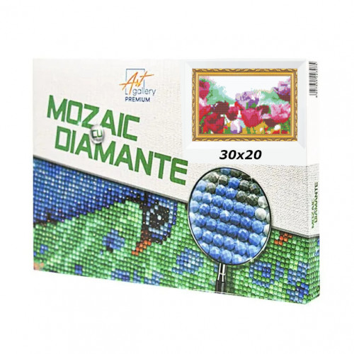 Mozaic cu diamante 20x30 cm Lalele multicolore