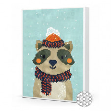 Волк в снегу, 20x30 см, алмазная мозаика