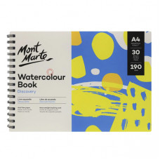 Spiral Sketchbook A4, 190 gsm, 30 foi, pentru acuarelă, hârtie groasă