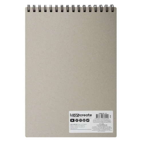 Скетчбук на спирали A4, 190 gsm, 30 листов, для акварели, плотная подложка