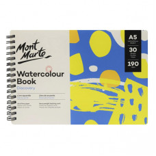 Spiral Sketchbook A5, 190 gsm, 30 foi, pentru acuarelă, cu pânză groasă