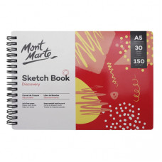 Sketchbook cu spirală A5, 150 gsm, 30 foi, dry media