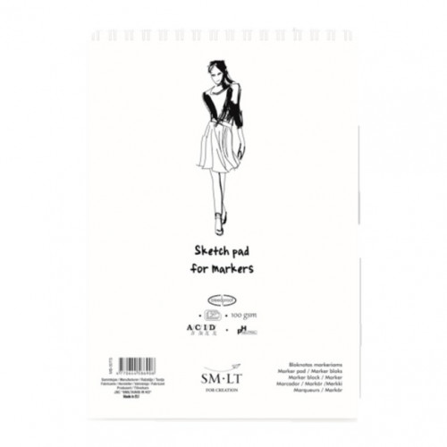 SMLT Sketchbook Sketch Pad For Markers cu spira А5