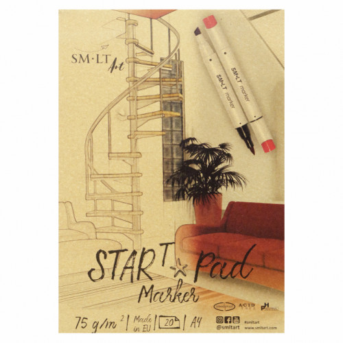 SMLT Album pentru markere Start, A4, 20 foi, 70 g/m²