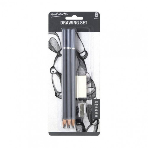 Set de creioane din grafit M.M. Drawing Set 8 buc Set de creioane din grafit M.M. Drawing Set 8 buc