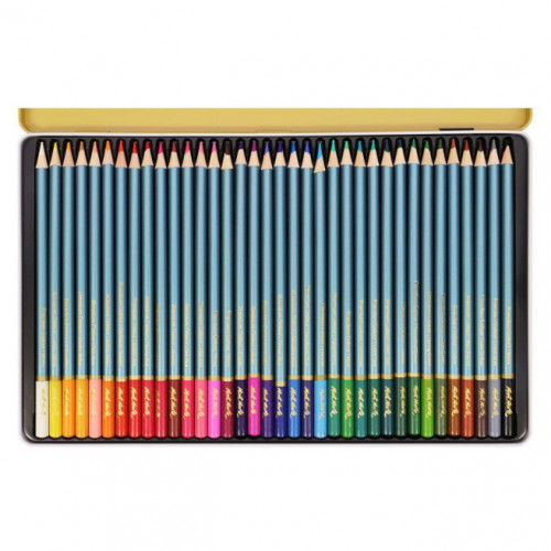 Set creioane colorate Premium, 36 bucăți, cutie metal