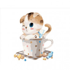 Котенок в чашке