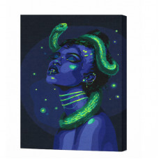 „Șarpele tău neon” 40×50 cm, ECO. Pictură pe numere © Solomiia Kovalciuk