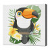 Pictura pe numere 20x20cm Tucan