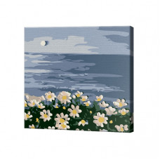Ромашки у моря, 20x20 см, картина по номерам