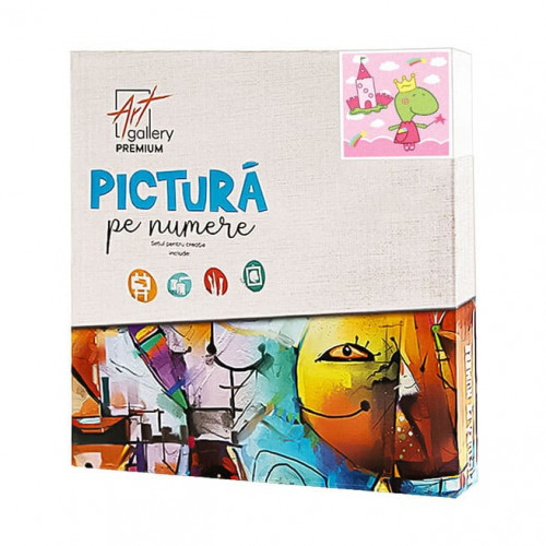 Замок и принцесса, 20x20 см, картина по номерам