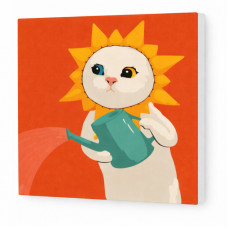 Котик солнышко 20x20см Картина по номерам Art Gallery Premium