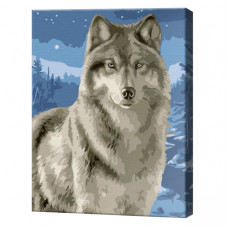 Lup mândru 20х30 cm, pictură pe numere Lup mândru 20х30 cm, pictură pe numere