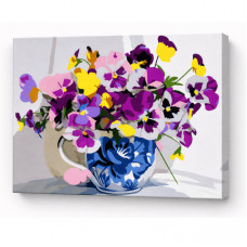 Pictura pe numere 20x30cm Violete multicolore Art Gallery Premium