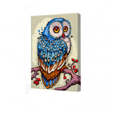 Pictura pe numere 20x30cm Bufnita albastra Art Gallery Premium