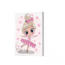 Pictura pe numere 20x30cm Balerina in roz Art Gallery Premium