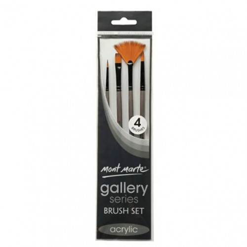 Set de periuțe Gallery acril (4 bucăți)