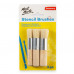 Set de periuțe Silver Series pentru sablone 3 bucăți
