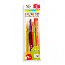Набор кисточек Kids Colour (плоские, овальная, скошенная, круглая), 6 штук