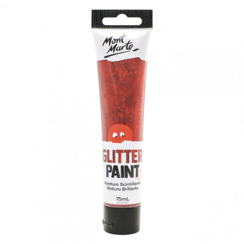 Краски Glitter с блестками 75 мл Красный