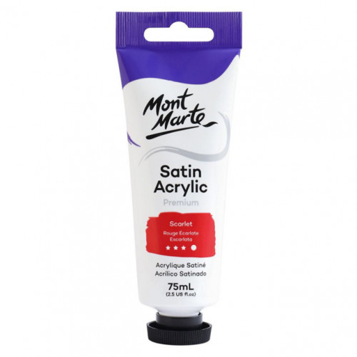 Vopsele Satin acril 75 ml, Scarlet