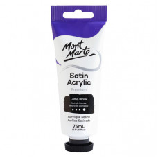Vopsele Satin acril 75 ml, Lamp Black