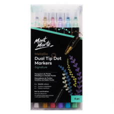 Набор двухсторонних маркеров Dot Metallic, 6 цветов Набор двухсторонних маркеров Dot Metallic, 6 цветов