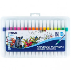 Set Markere acrilice Kite Creative, 36 buc.