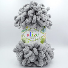 Пряжа Alize Puffy 302 серый