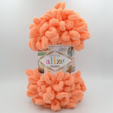 Пряжа Alize Puffy 34 кораллово-персиковый