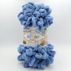 Пряжа Alize Puffy 374 голубой джинс