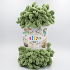 Пряжа Alize Puffy 485 зеленый