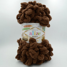 Пряжа Alize Puffy 493 коричневый