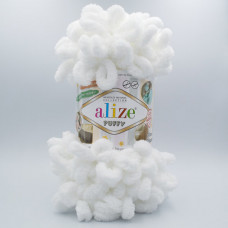 Пряжа Alize Puffy 55 белый