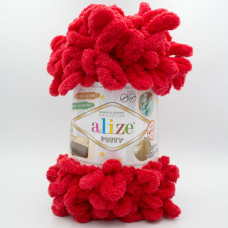 Пряжа Alize Puffy 56 красный