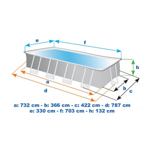 Бассейн ULTRA XTR FRAME 732x366x132см, 31805Л метал каркас